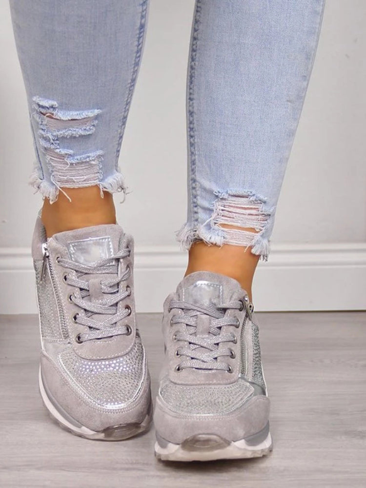 Dames Ergonomische Wandelschoenen – Suède, Comfortabel en Stevig voor Buitenactiviteiten en Wandelen