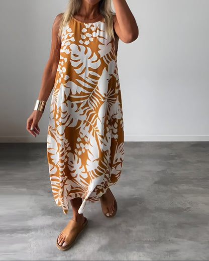 Liora – Zomerjurk met Tropische Print