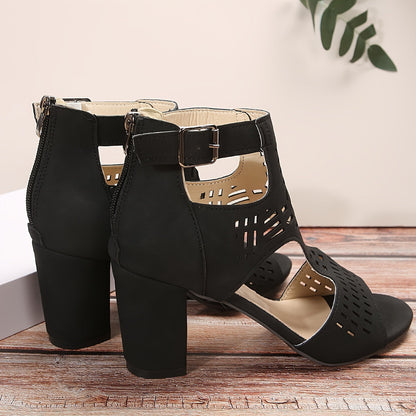 Leana - Elegante Blokhak Sandalen