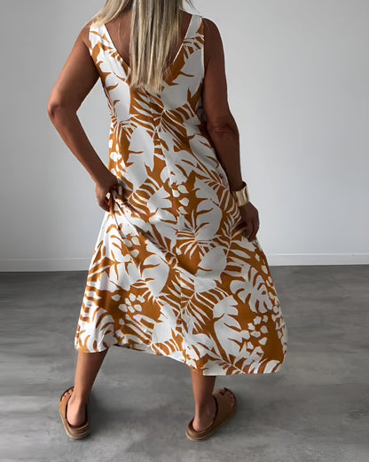 Liora – Zomerjurk met Tropische Print