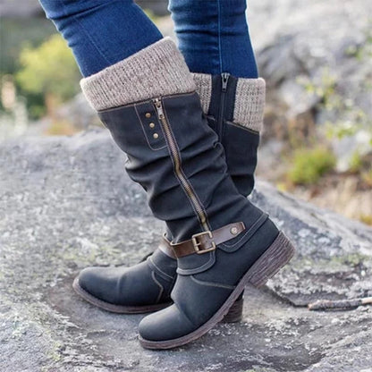 Dames Orthopedische Laarzen met Platte Hak – Waterdicht, Warm en Stevig voor Casual en Wintergebruik