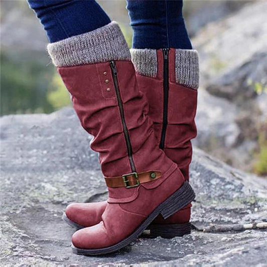 Dames Orthopedische Laarzen met Platte Hak – Waterdicht, Warm en Stevig voor Casual en Wintergebruik