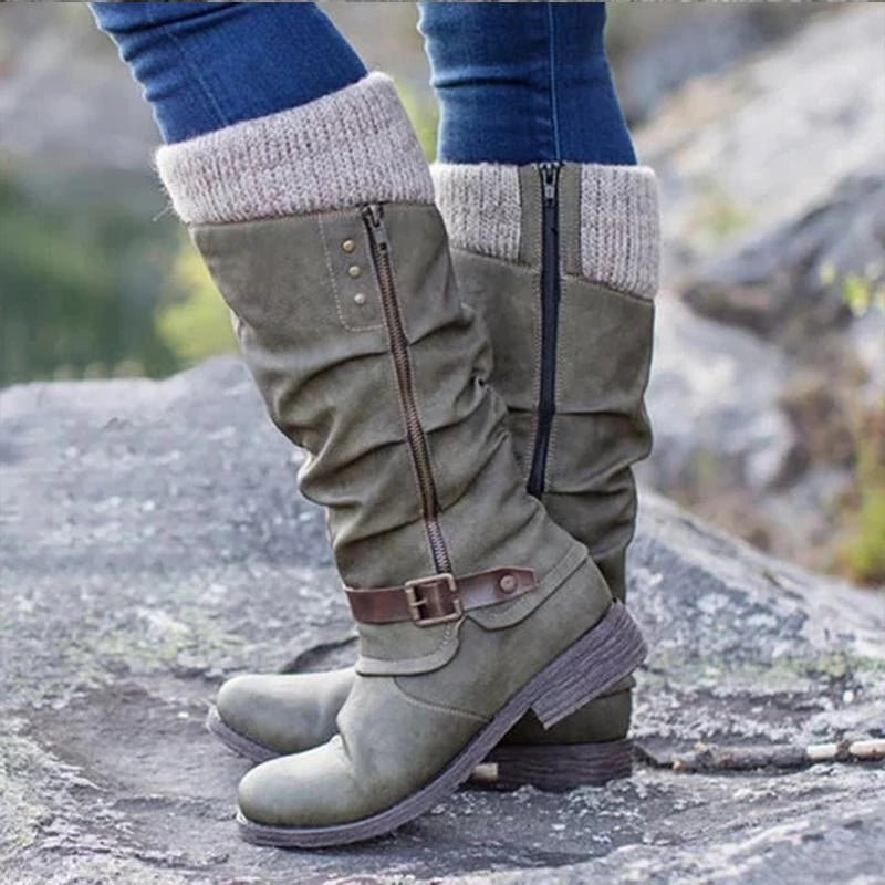 Dames Orthopedische Laarzen met Platte Hak – Waterdicht, Warm en Stevig voor Casual en Wintergebruik